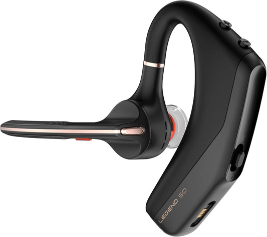 Poly Voyager Legend 50 - Auriculares Bluetooth - Auriculares inalámbricos con micrófono - Cuatro micrófonos con cancelación de ruido, bloqueo de ruido AI y tecnología WindSmart - Conectividad y