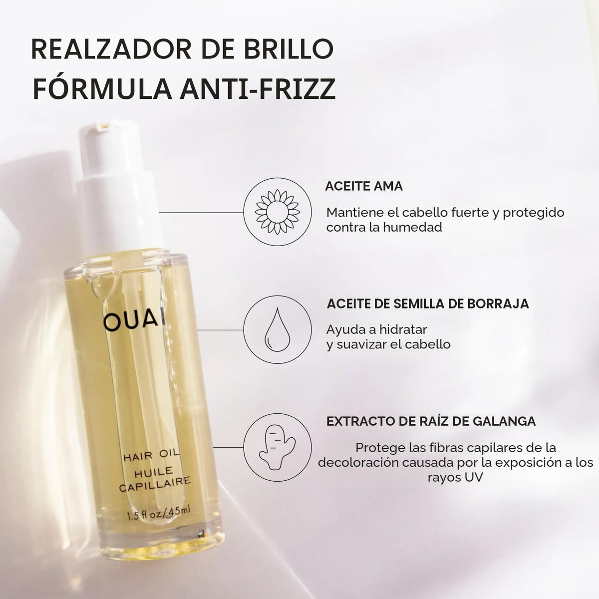 OUAI Aceite para el cabello de tamaño completo y tamaño de viaje (1...