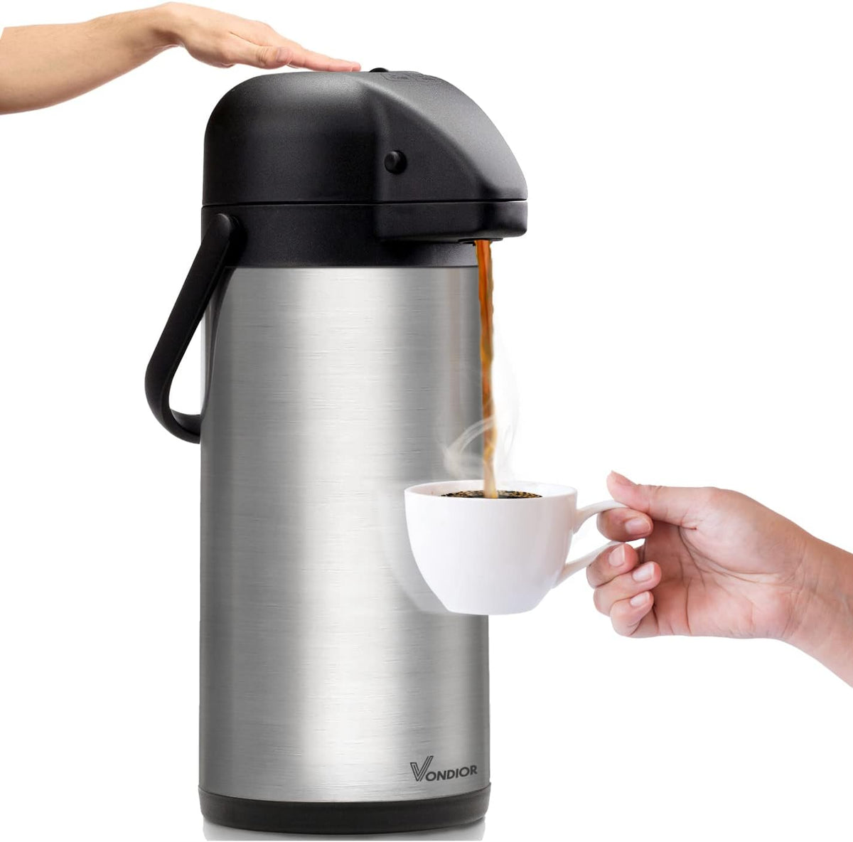 Jarra de café Airpot de 85 onzas (2.5L) con bomba, dispensador de c...