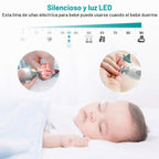 Cortador de uñas eléctrico para bebés con luz LED, 10 cabezales de...