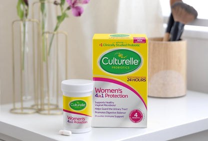 Culturelle Probióticos 4 en 1 para mujeres, suplemento diario probi...