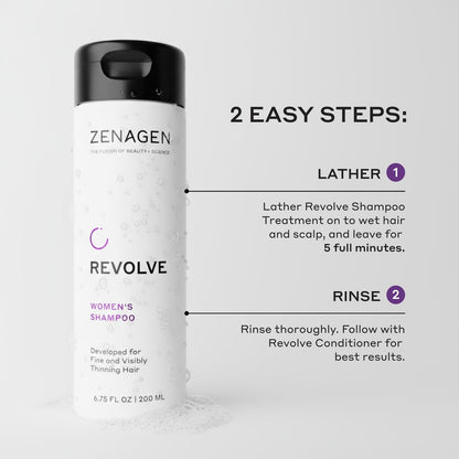 ZENAGEN Revolve - Kit de trío para mujer | Champú + acondicionador + densificador para cabello fino y visiblemente adelgazante, apoya la fuerza y el crecimiento del cabello, 1 unidad