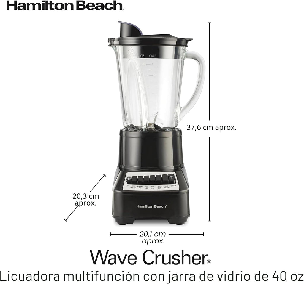 Hamilton Beach Wave (54220) licuadora y trituradora multifunción, 4...