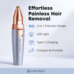 VG VOGCREST Afeitadora eléctrica para cejas y cara: 2 en 1 recargab...