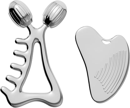 Gua Sha - Juego de herramientas faciales y rodillos faciales, herra...