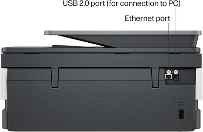 HP OfficeJet Pro 8125e Impresora inalámbrica todo en uno de inyección de tinta a color, impresión, escaneo, copia, ADF, impresión dúplex mejor para oficina en casa, prueba de tinta instantánea de 3 meses incluida, habilitada para IA (405T6A)
