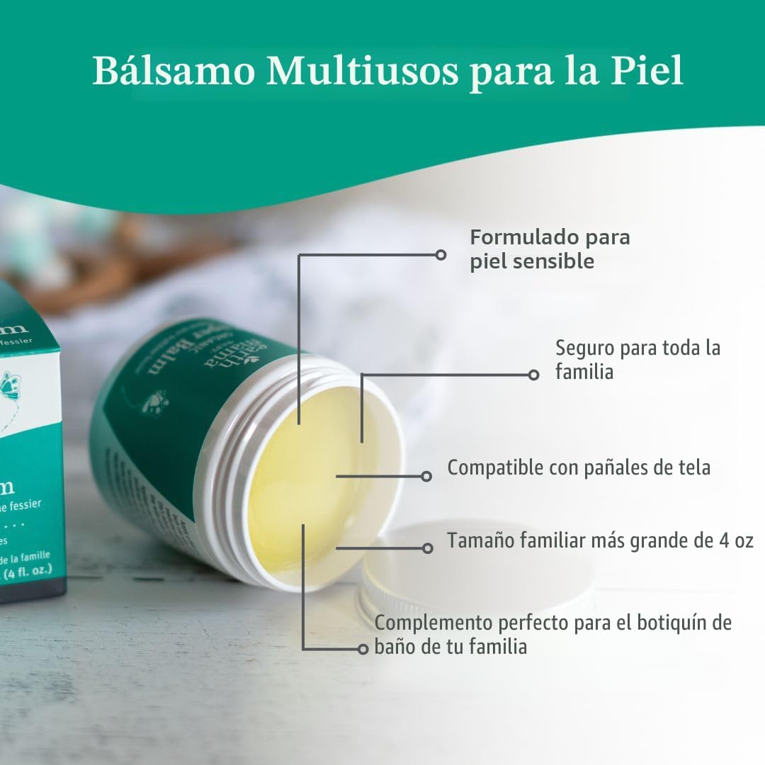 Earth Mama Bálsamo de pañales orgánico - 4 fl oz - Crema de pañales...