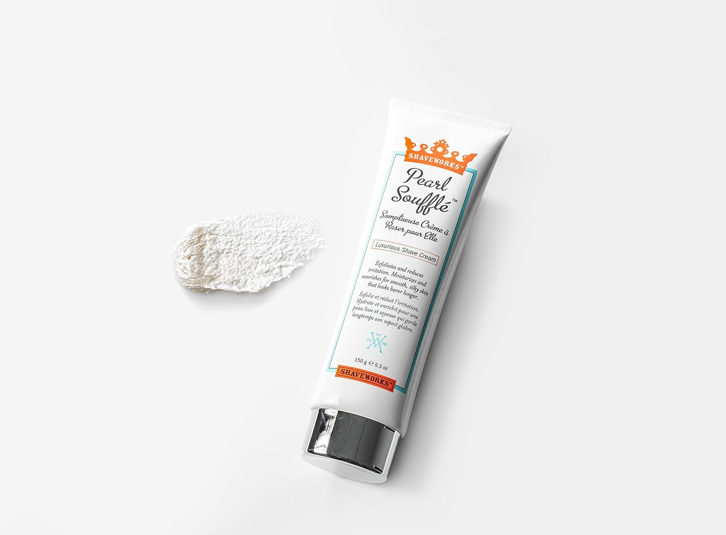 Shaveworks Pearl Soufflé Crema de afeitar para mujeres, loción de a...