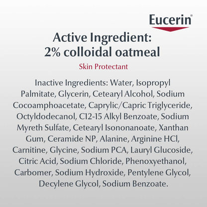 Eucerin Baby, Crema de Alivio del Eccema, Jabón Corporal, Sin Fragancia - Jabón Corporal para Eccema de Bebés con Avena Coloidal, Botella de 13.5 Fl Oz