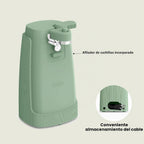 bella Abrelatas eléctrico y afilador de cuchillos, palanca de corte...