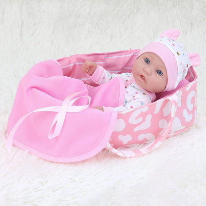 ZITA ELEMENT Juego de cesta de dormir de muñeca de 12 pulgadas en c...