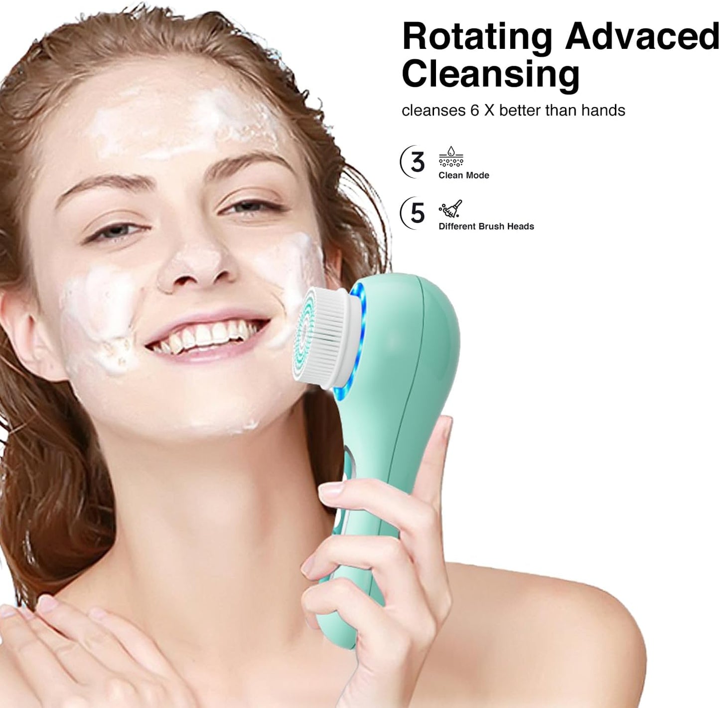 UMICKOO Exfoliante facial, cepillo de limpieza facial recargable co...