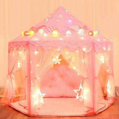 wilwolfer tienda de campaña tipo castillo de princesa para niñas, t...