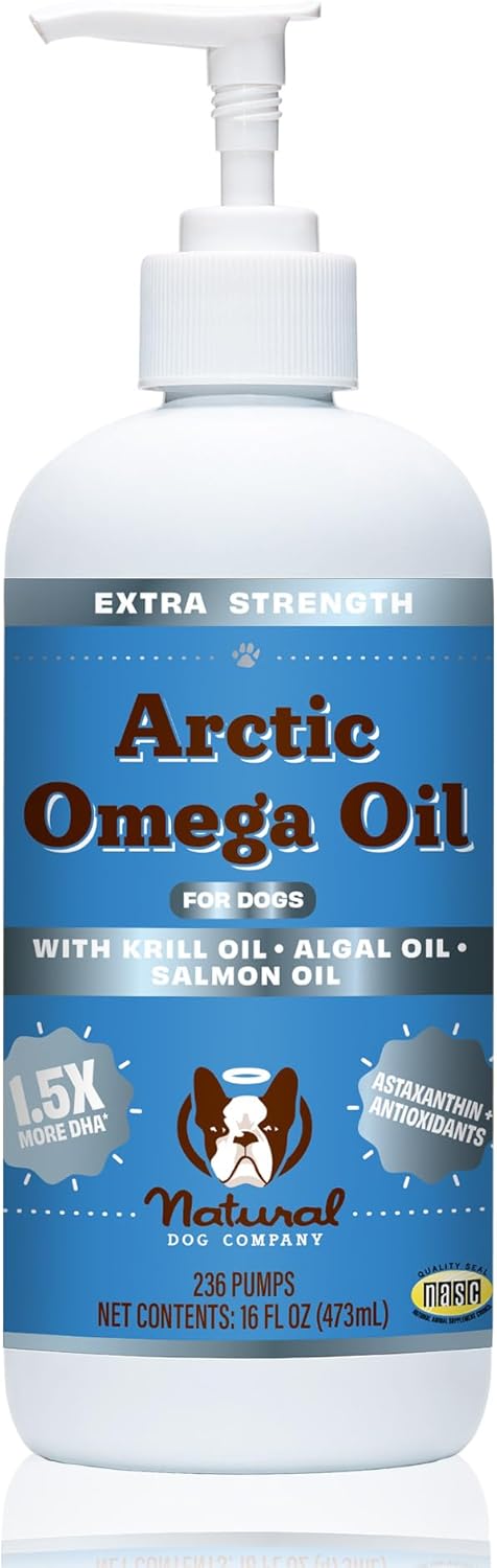 Natural Dog Company Aceite Omega Ártico para Perros \u2013 Salmón,...