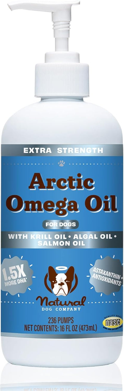 Natural Dog Company Aceite Omega Ártico para Perros \u2013 Salmón,...