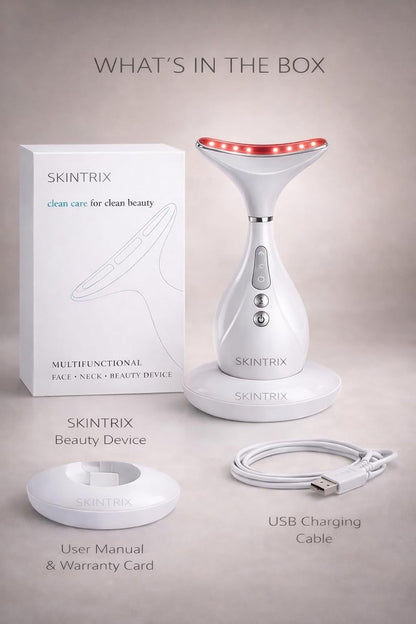 SKINTRIX Dispositivo LED para cara y cuello, terapia de luz LED 3 e...