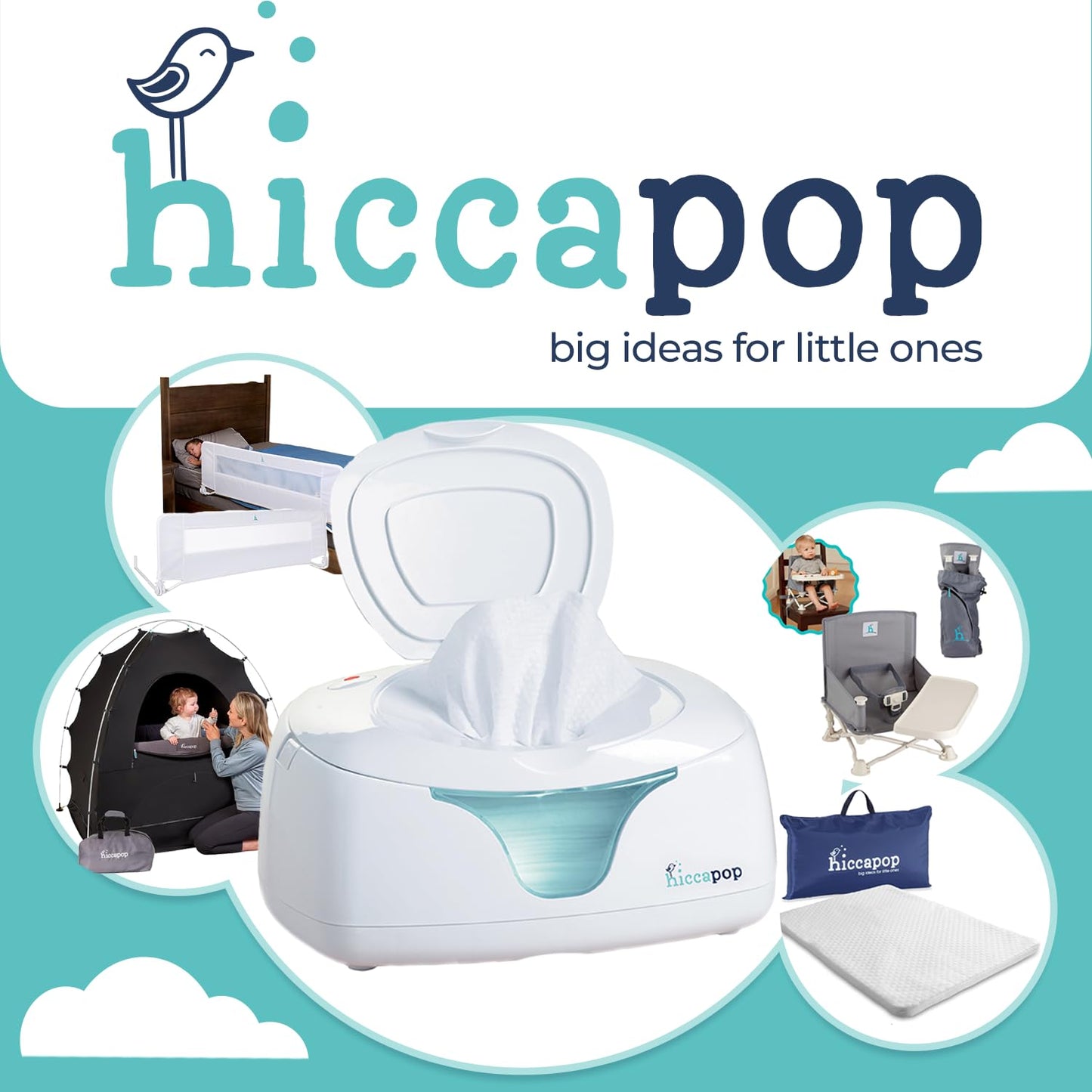 Hiccapop Calentador de toallitas para bebés y dispensador de toalli...