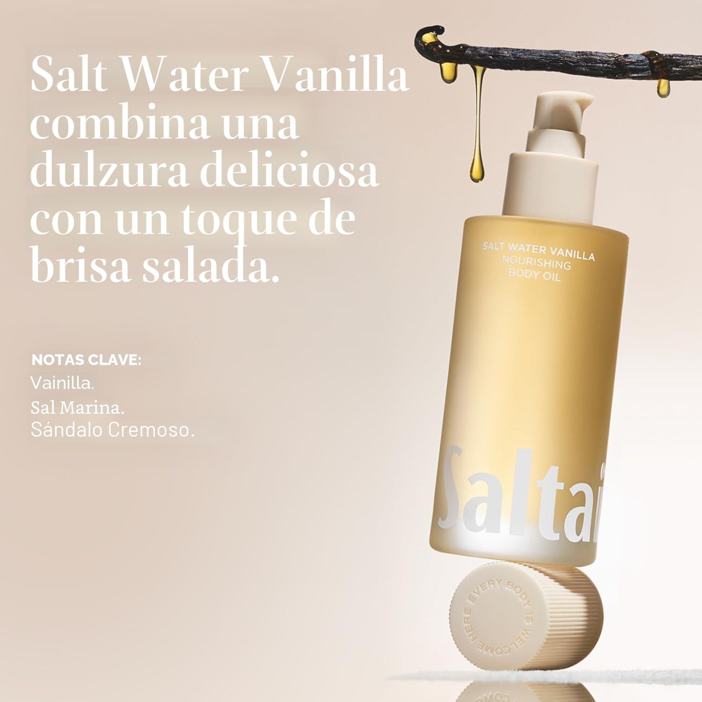 Aceite corporal Saltair - Lujoso aceite de agua salada y vainilla d...