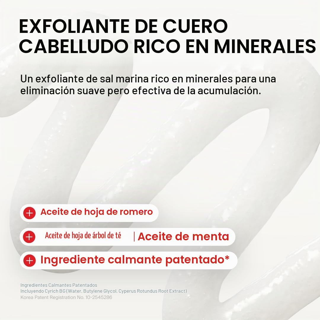 Dr.FORHAIR Folligen - Exfoliante de sal marina y suero para el cuer...