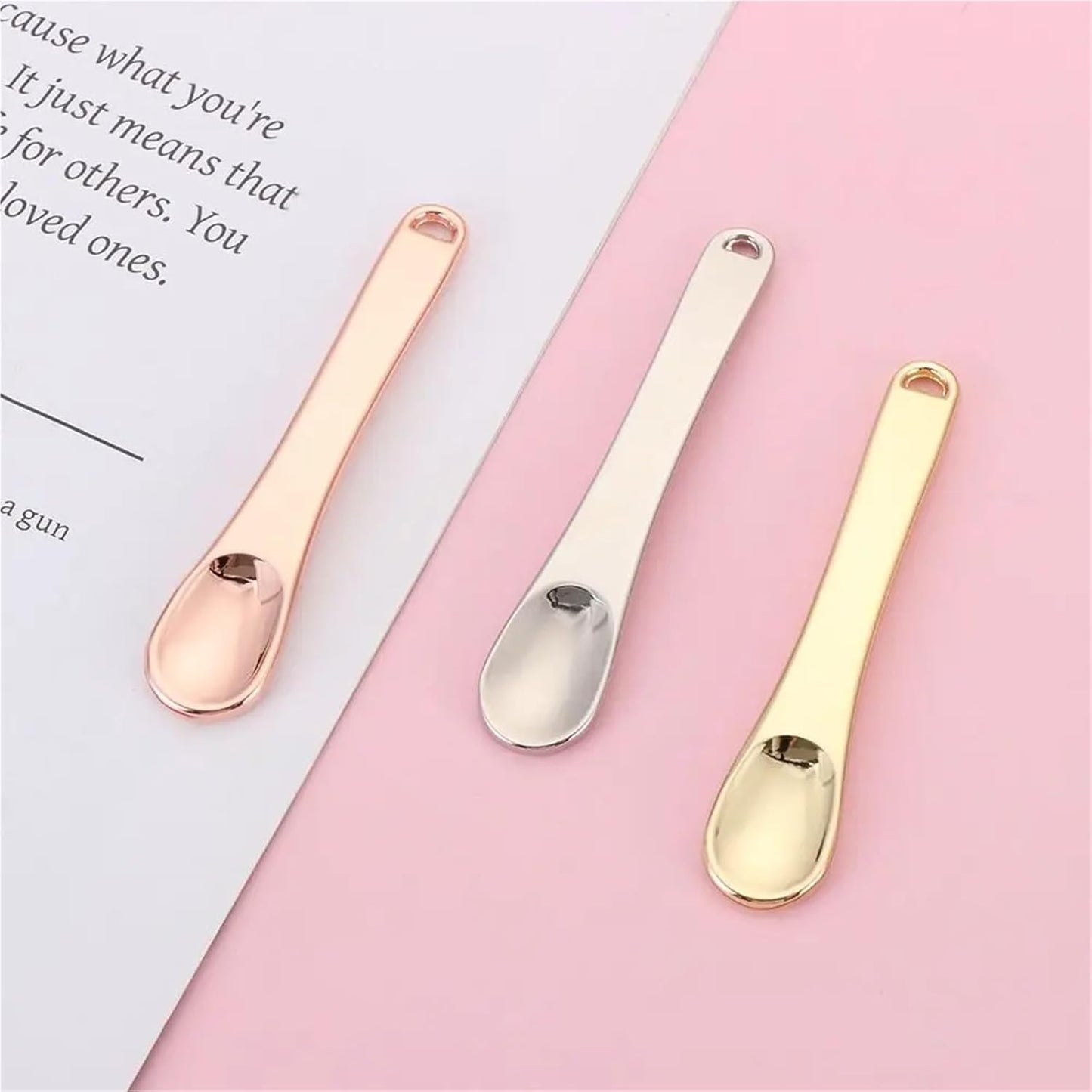 Lotion Spatula 20 PCS Metal Mini Spoon Sticks Face Mask Cosmetic Ma...