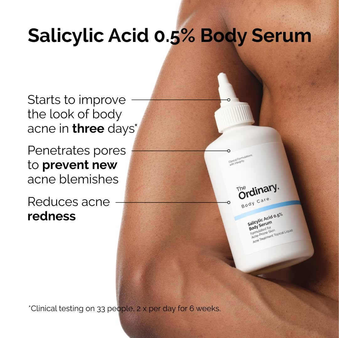 The Ordinary Suero corporal de ácido salicílico al 0.5%, tratamiento exfoliante para piel propensa al acné, 8.1 onzas líquidas