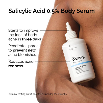The Ordinary Suero corporal de ácido salicílico al 0.5%, tratamiento exfoliante para piel propensa al acné, 8.1 onzas líquidas