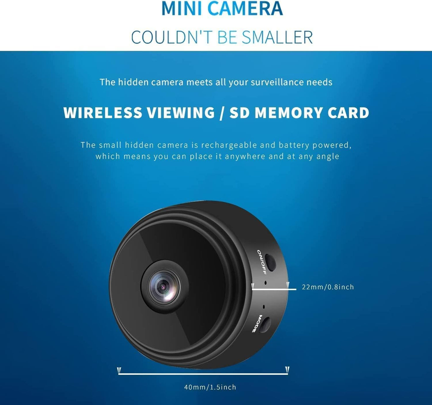 DazcnvGlide Hidden Camera - Spy Cameras - Nanny Cam - WiFi Wireless...