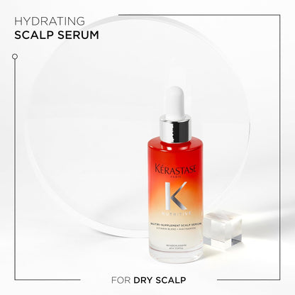 Kerastase - Suero nutritivo hidratante para el cuero cabelludo para cabello seco, con niacinamida y vitaminas, hidratante y revitalizante, de rápida absorción y no graso, 3.0 fl oz