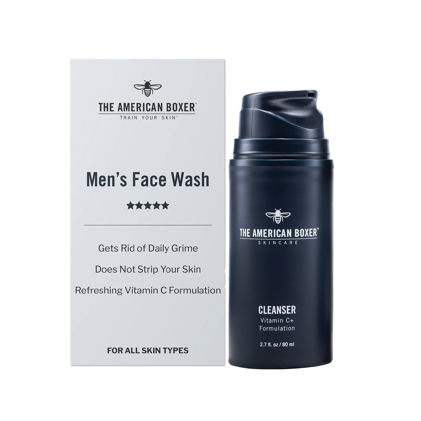 Limpiador facial diario para hombre, limpieza profunda, no raya la...