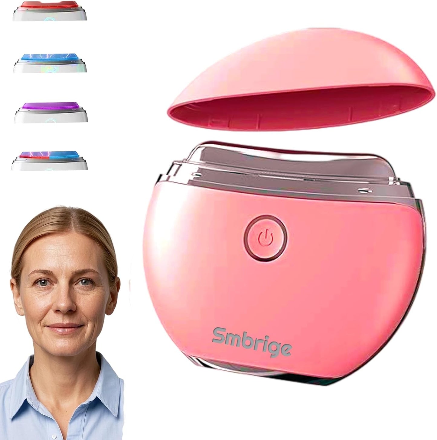 Smbrige Herramienta de masaje facial, 4 modos de color, terapia de...