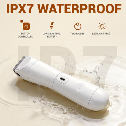 Dermave - Afeitadora de bikini IPX7 impermeable e indolora para bel...