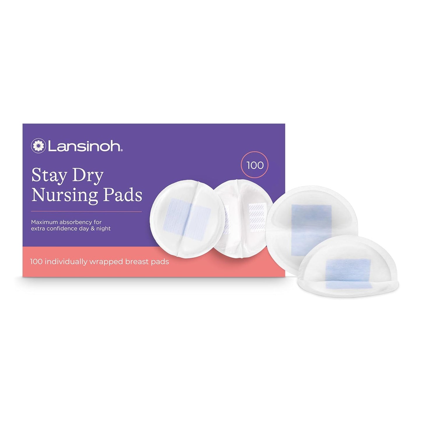 Lansinoh Stay Dry Almohadillas desechables para lactancia, almohadi...