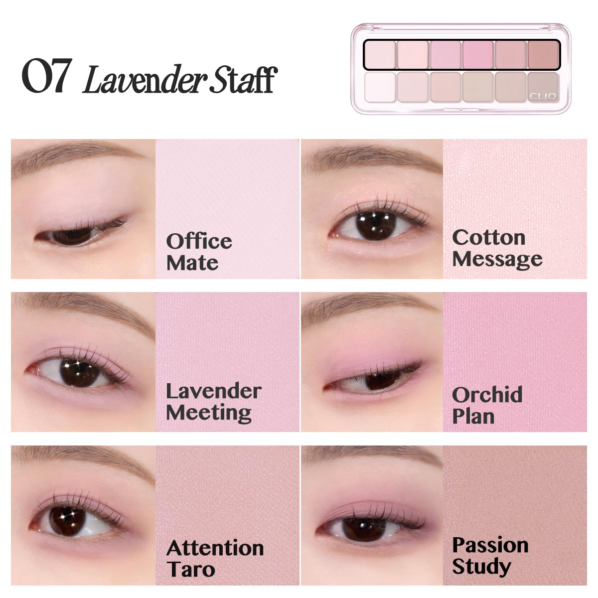 CLIO PRO Paleta de Sombras de Ojos Air (07 LAVENDER STAFF)