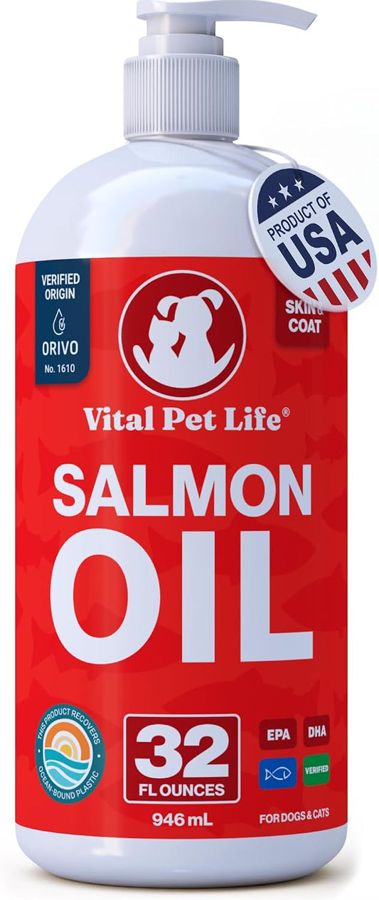 Aceite de salmón para perros y gatos \u2013 Piel y pelaje saludable...