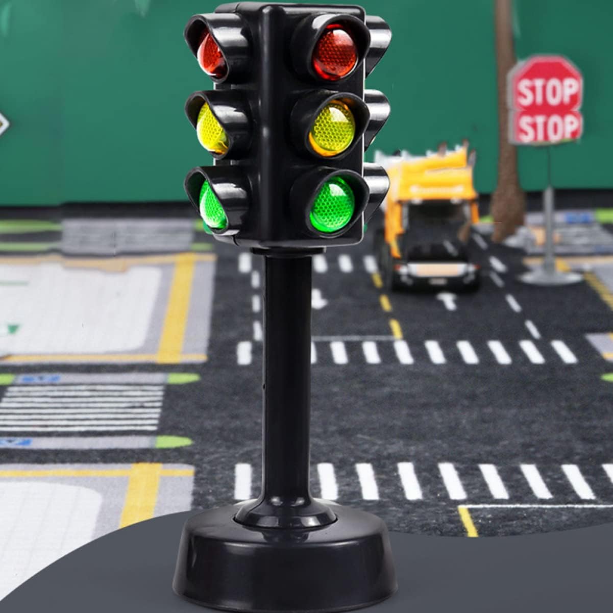 Juguetes de semáforo para niños Modelo de señal de tráfico para educación temprana Mini lámpara roja verde juego de luz