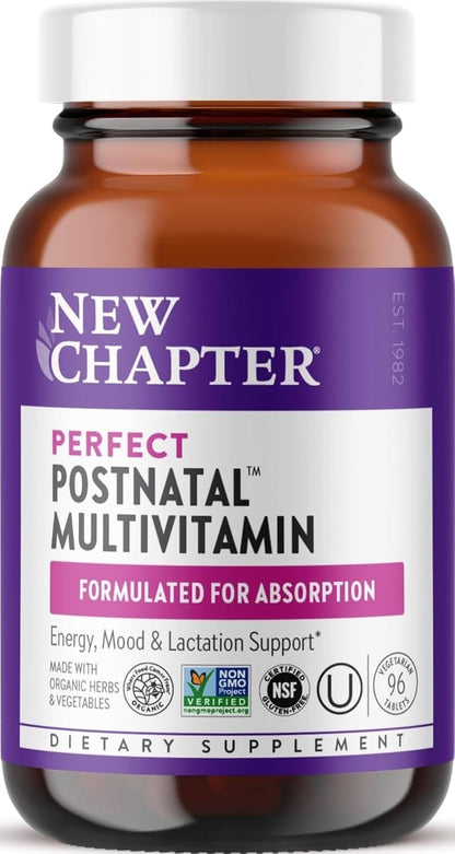 New Chapter, Vitaminas Postnatales Suplemento de Lactancia, Multivi...