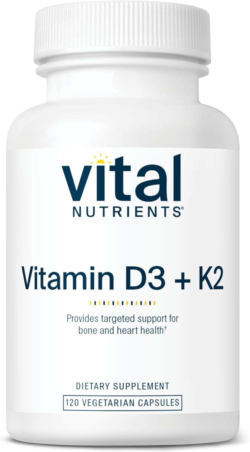 Vital Nutrients Vitamina D3 + K2 | 2000 UI | Suplemento de vitamina...