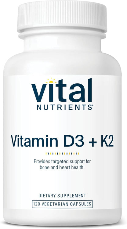 Vital Nutrients Vitamina D3 + K2 | 2000 UI | Suplemento de vitamina...