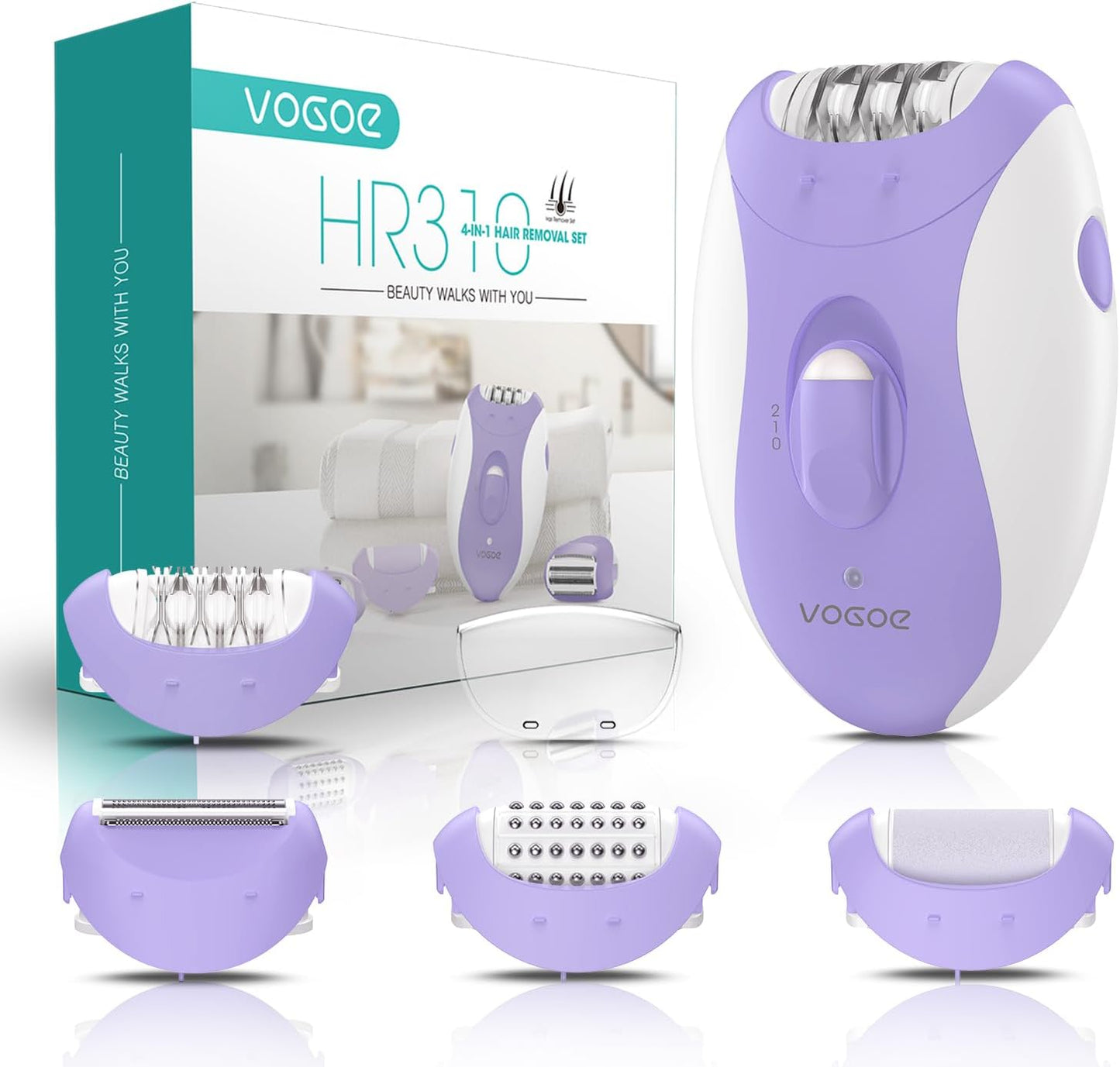 VOGOE Depiladora para mujer, depiladora inalámbrica para mujeres, d...