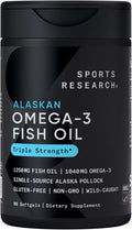 Sports Research® Omega-3 Aceite de Pescado 1250 - Suplemento de Ace...