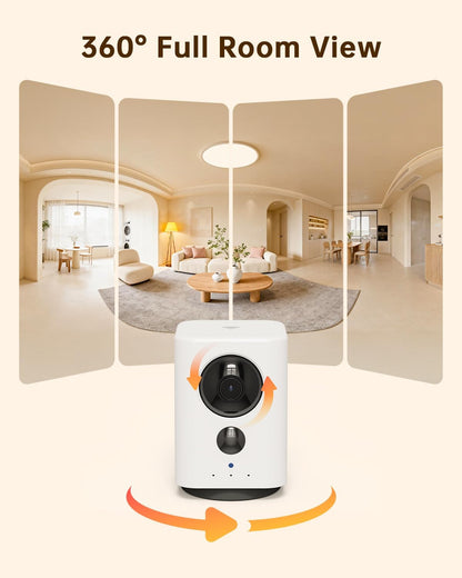 ELYSOO Cámara inalámbrica para interiores: monitor de mascota\/perr...