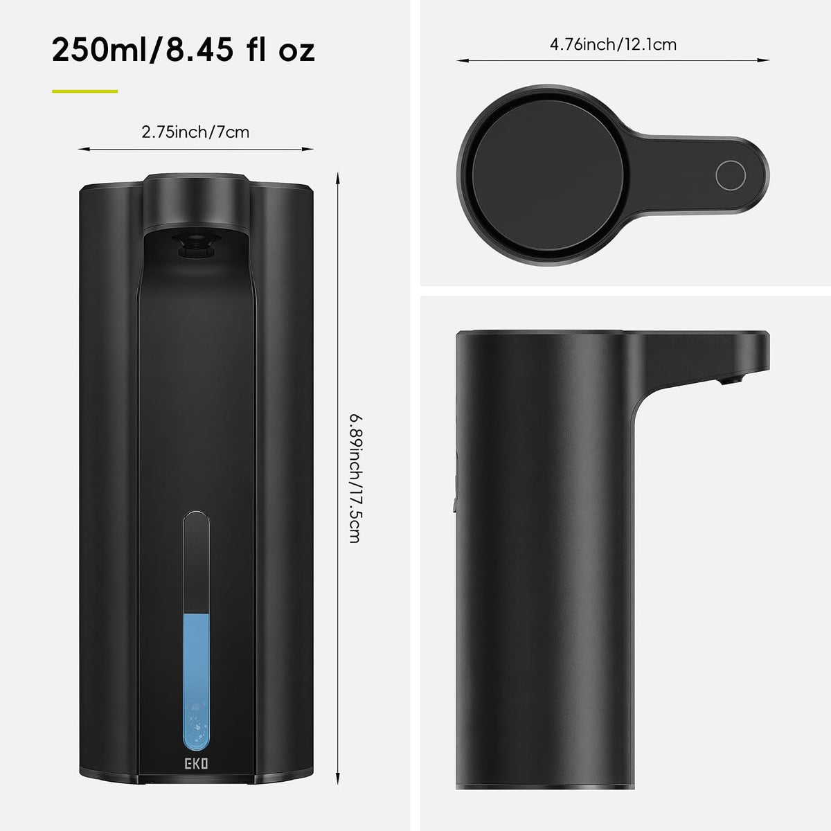 EKO Aroma - Dispensador automático de jabón líquido de 9 onzas líqu...