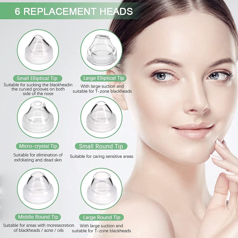 Aspirador de poros para eliminar puntos negros, limpiador facial vi...