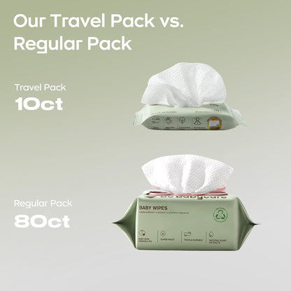 Bc Babycare Cloud Wet Toallitas de viaje para bebé, paquete de 6, t...