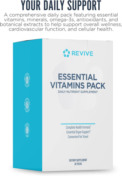 Revive MD Essential - Paquetes de vitaminas para hombres y mujeres,...