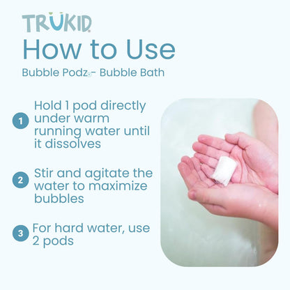 TruKid Bubble Podz - Baño de burbujas para niños, niños pequeños y...