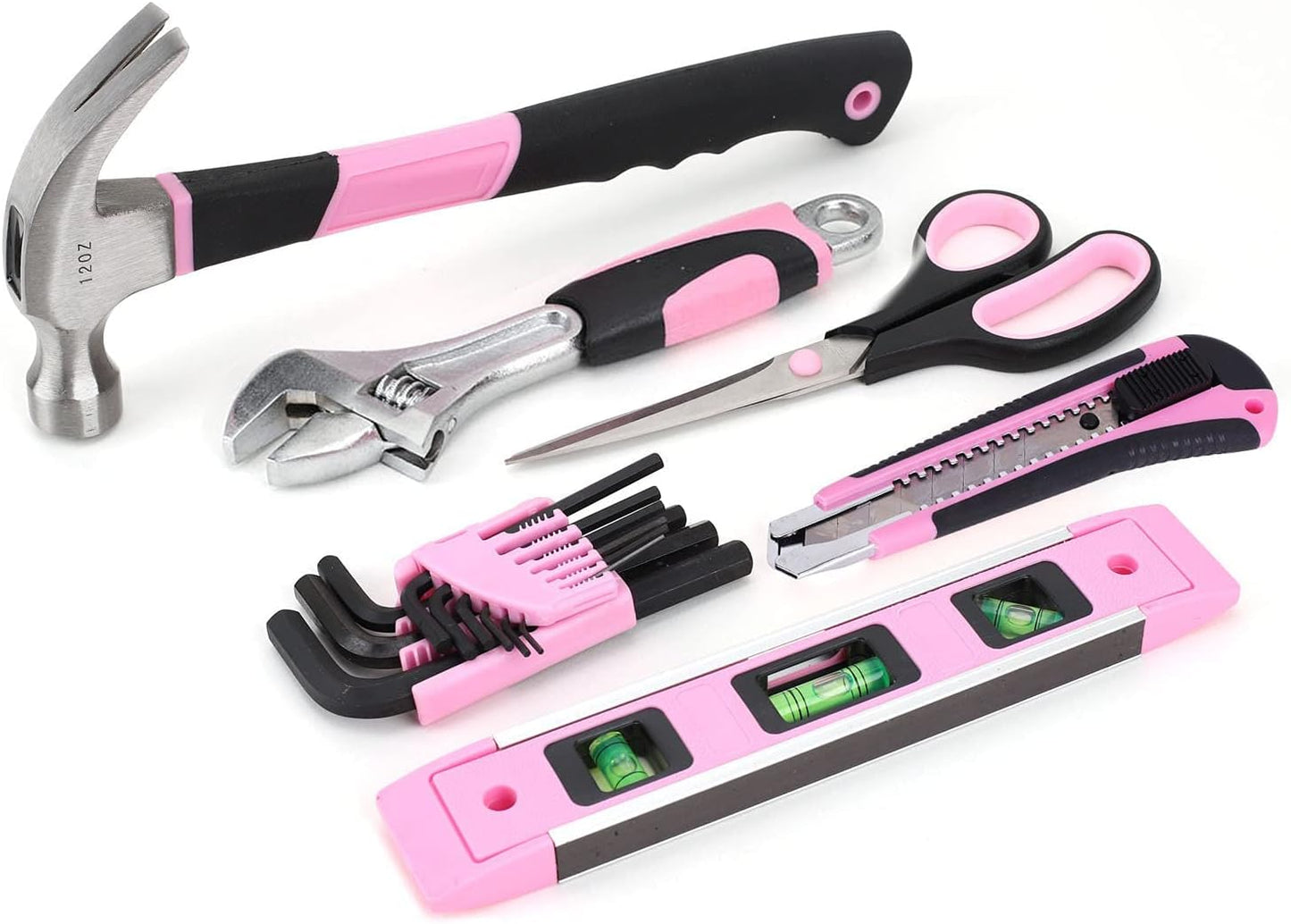 FASTPRO Juego de herramientas rosa, 220 piezas Lady's Home Repa...