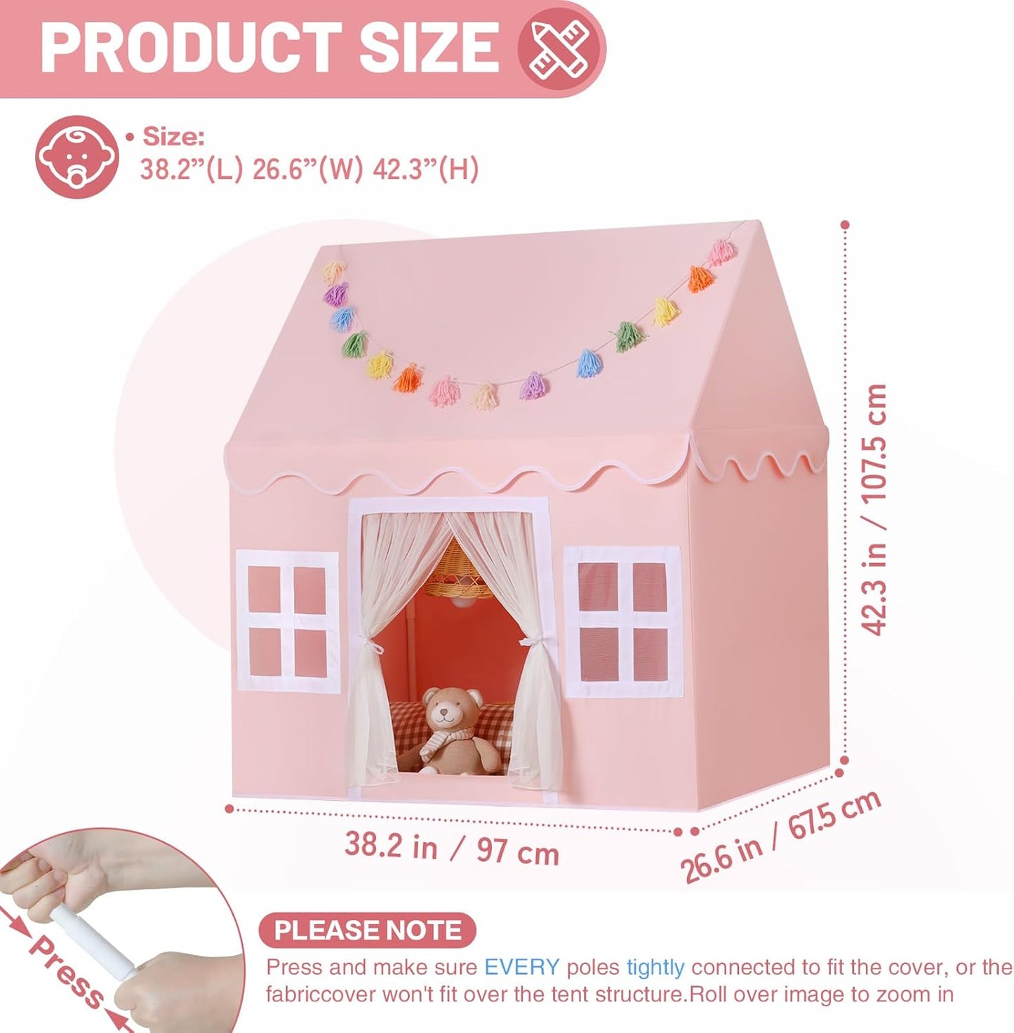 Senodeer Tienda de campaña para niños en el interior: tienda de cam...