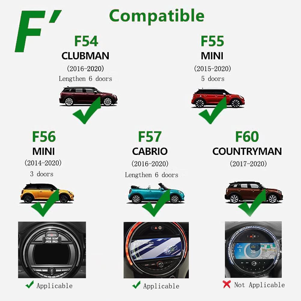 Hesanzol Soporte de teléfono móvil para Mini Cooper S Jcw One F54 F55 F56 F57 F60, montaje especial de teléfono móvil de navegación para pantalla de control central
