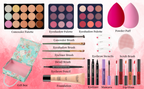 Kit de maquillaje para adolescentes, conjunto para mujeres, kits de maquillaje para festivales, juegos de maquillaje, regalo para adolescentes, niñas, regalo de viaje, juego de maquillaje de sombra de